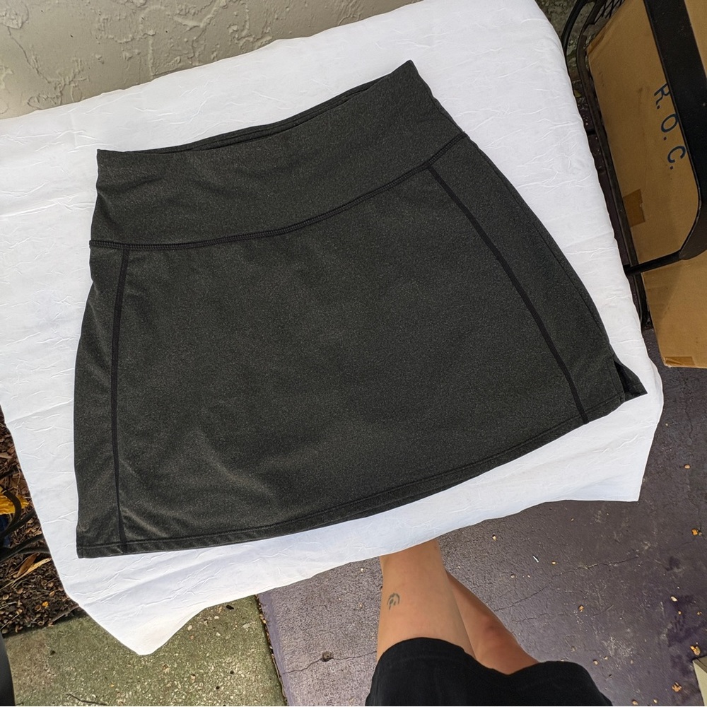 Oalka Active Tennis Skirt Skort Charcoal Gray